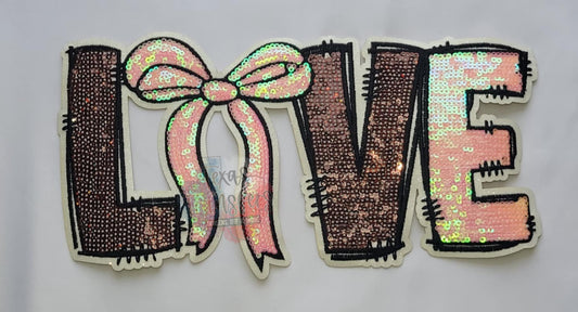 Love Sequin XL  Iron-On Patch