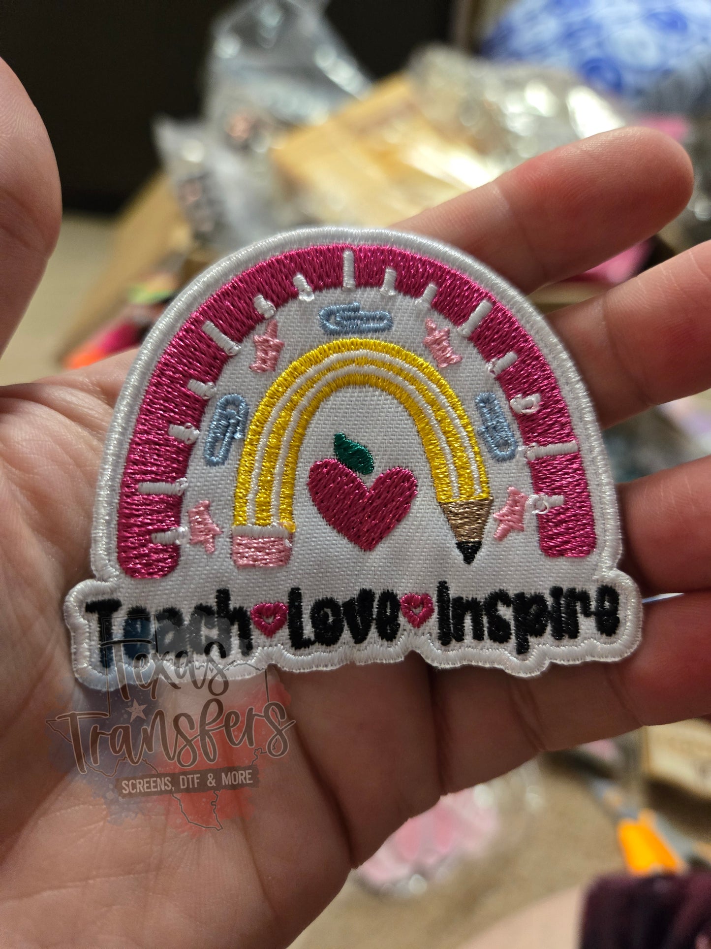 Teach Inspire Rainbow Iron-On Patch