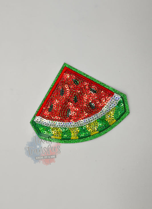 Sequin Watermelon Iron-On PATCH - Texas Transfers and Designs