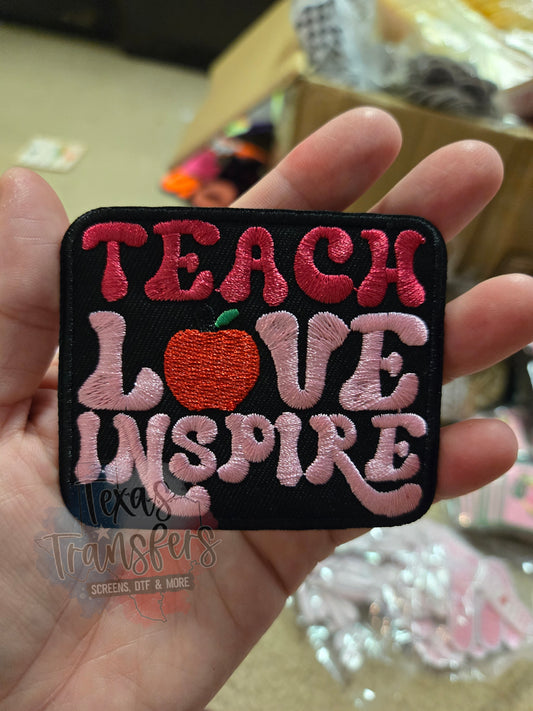 Teach Love Inspire Iron-On Patch - Texas Transfers and Designs