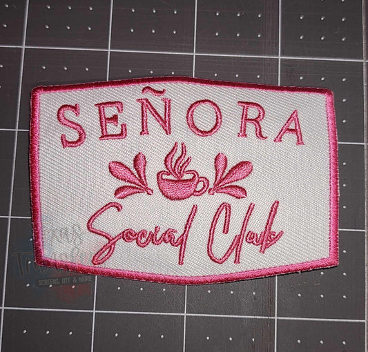 Senora Social Club Iron-On PATCH - Texas Transfers and Designs