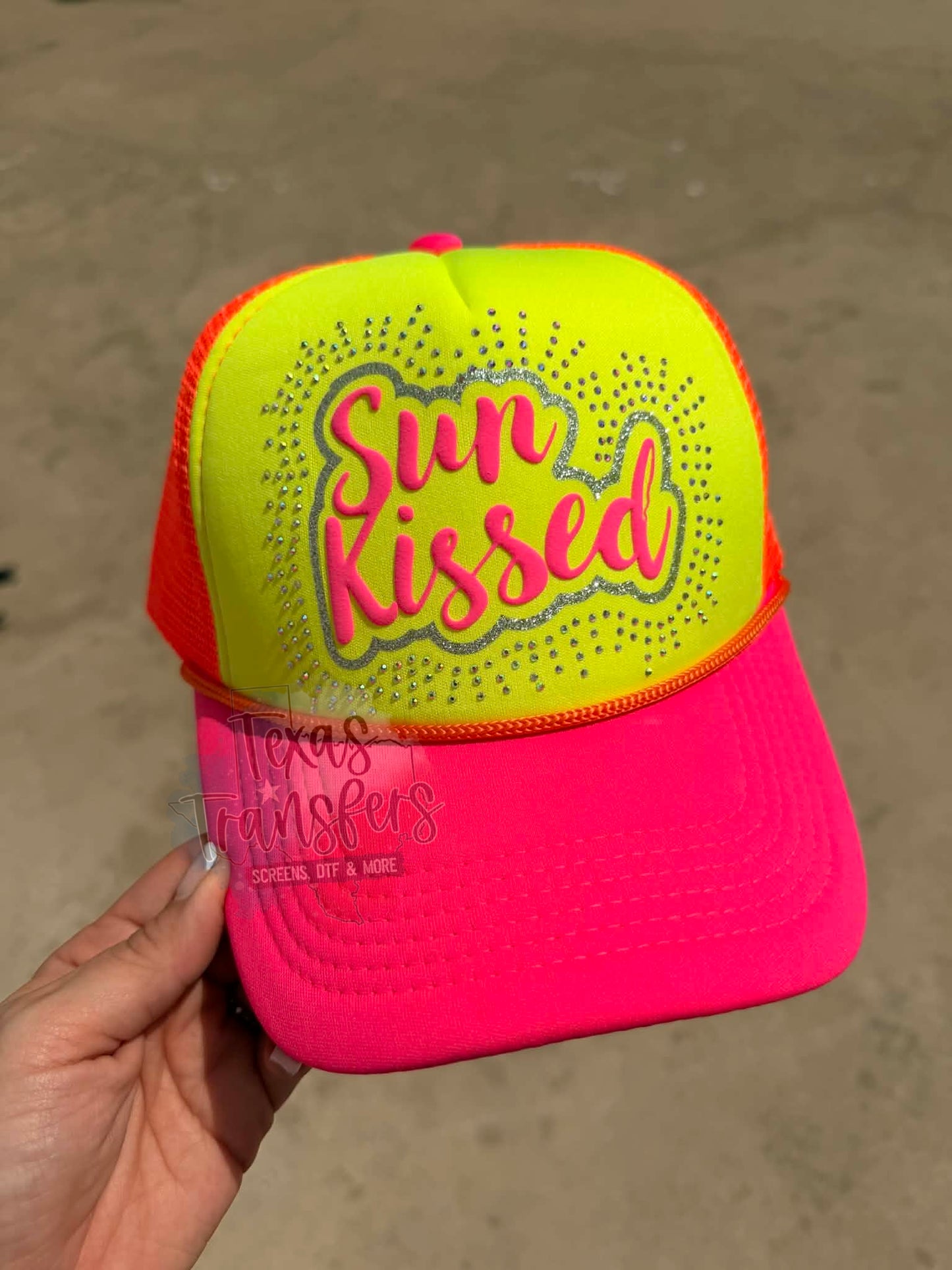 Sunkissed Neon *Completed Hat* - Texas Transfers and Designs
