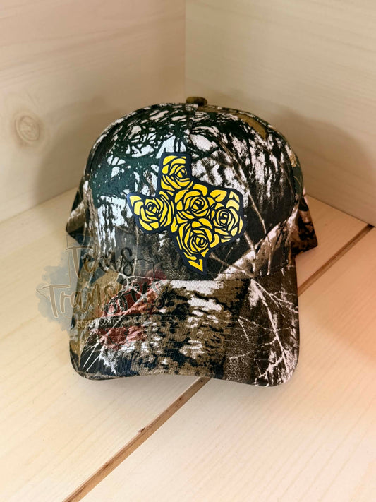 PRE-ORDER Arriving 3/18 Texas Rose Leatherette Iron-On Patch - Texas Transfers and Designs