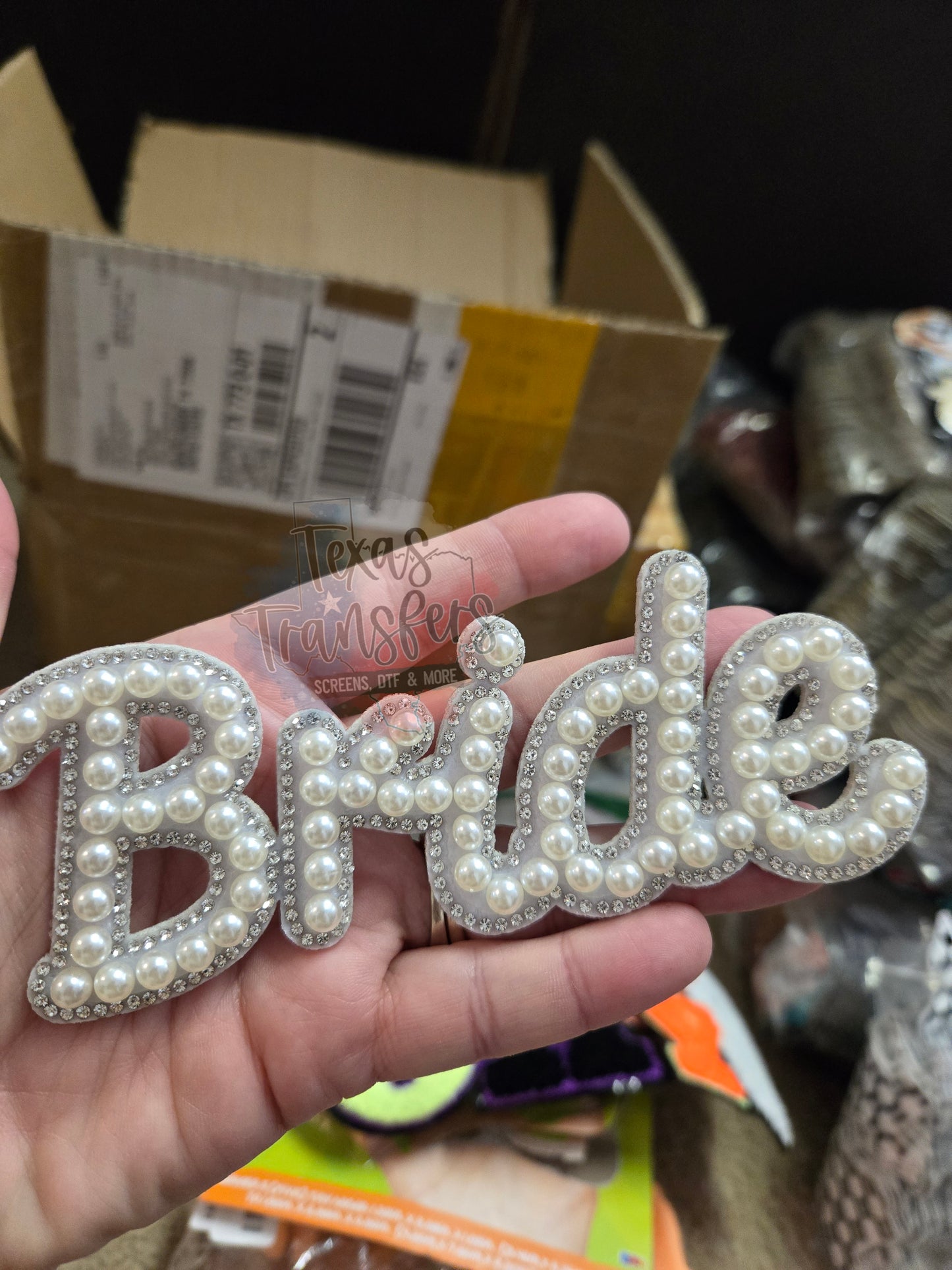 Bride Pearl/Rhinestone Iron-On PATCH