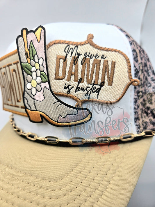 My Give a Damn's Busted Iron-On PATCH *EXCLUSIVE* - Texas Transfers and Designs