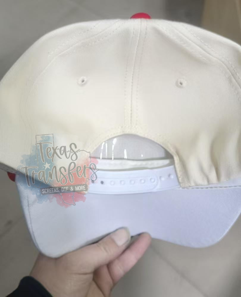 *Exclusive* Embroidered Brim Baseball Canvas Blank Hat - Texas Transfers and Designs