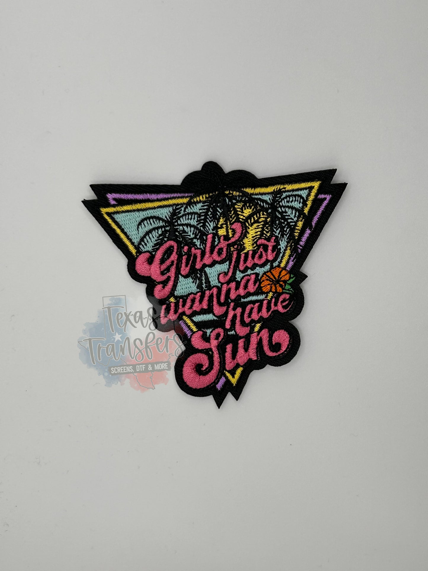 Girls Just Wanna Have Sun Iron-On PATCH - Texas Transfers and Designs