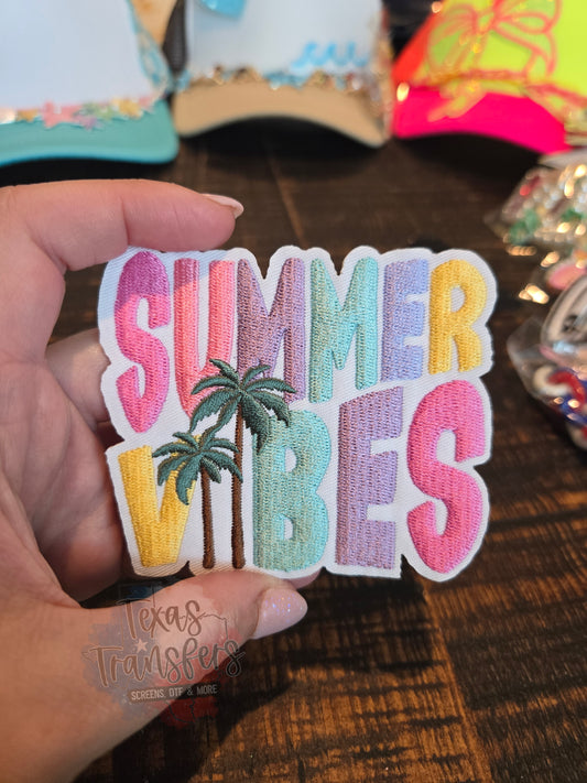 Summer Vibes Pastel Iron-On PATCH