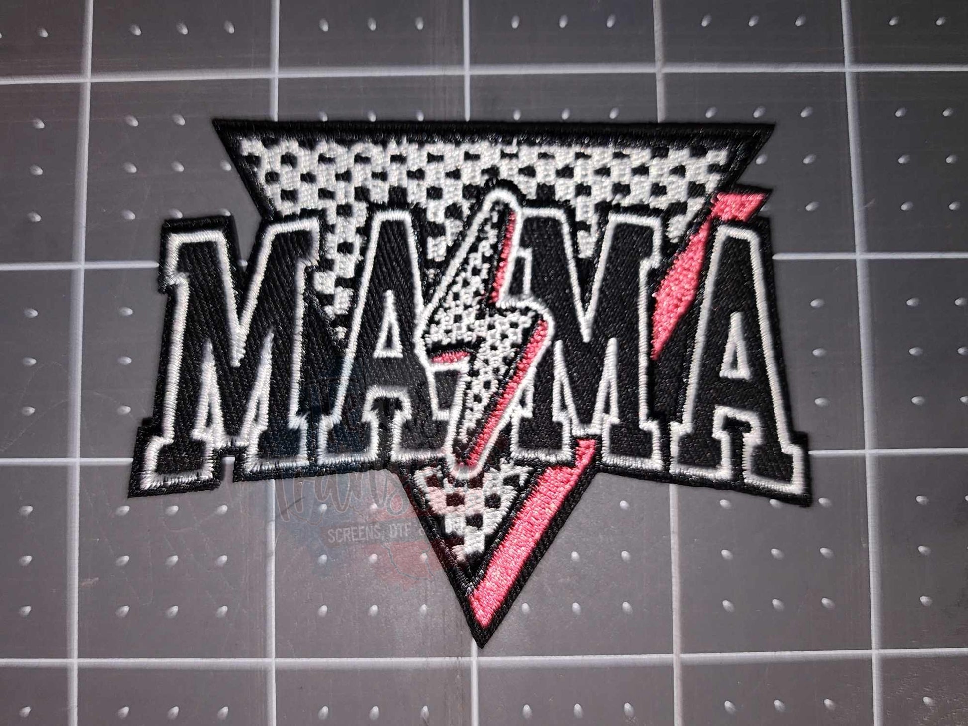 Retro Mama Lightning Iron-On PATCH - Texas Transfers and Designs