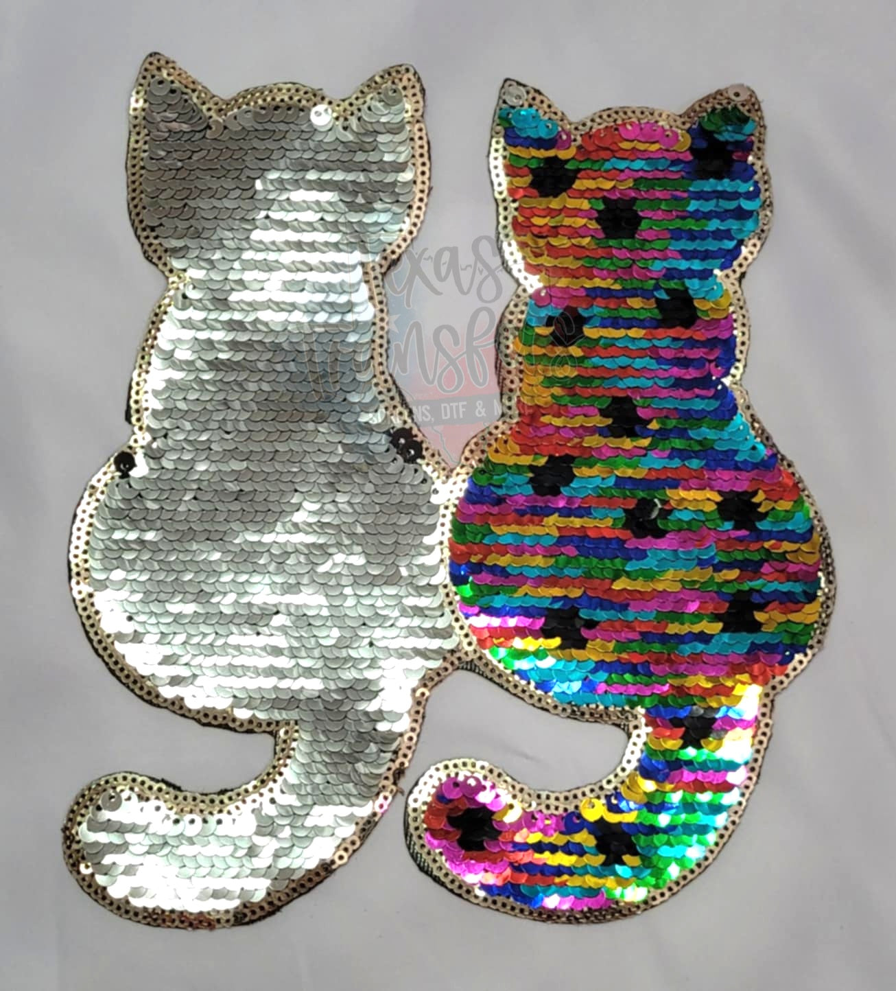 Flip Sequins Cats Iron-On Patch