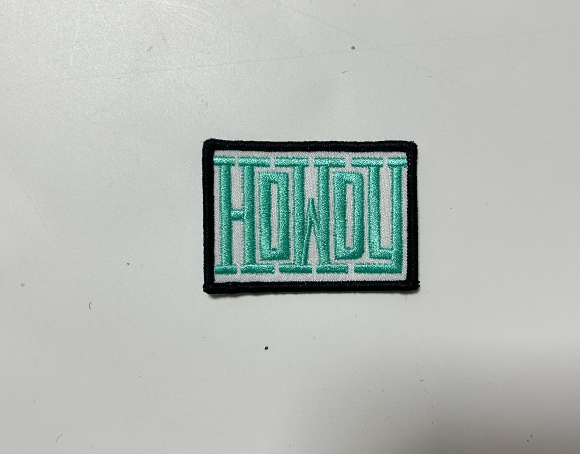 Howdy Turquoise Iron-On PATCH
