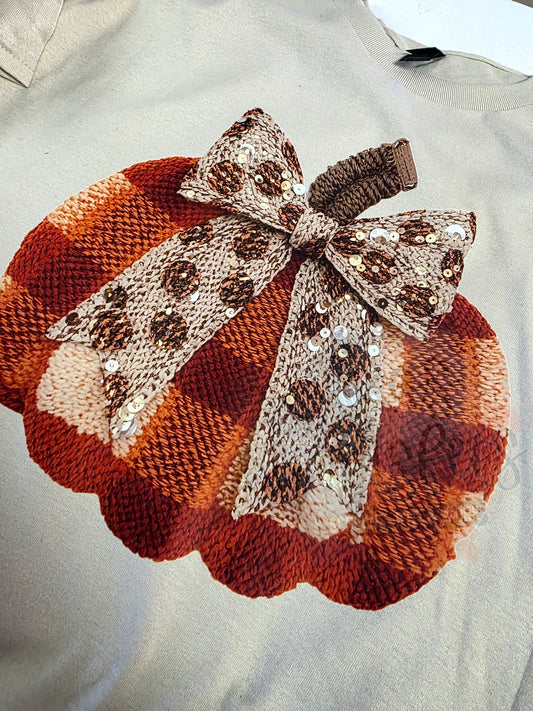 Faux Yarn Pumpkin DTF - Texas Transfers and Designs