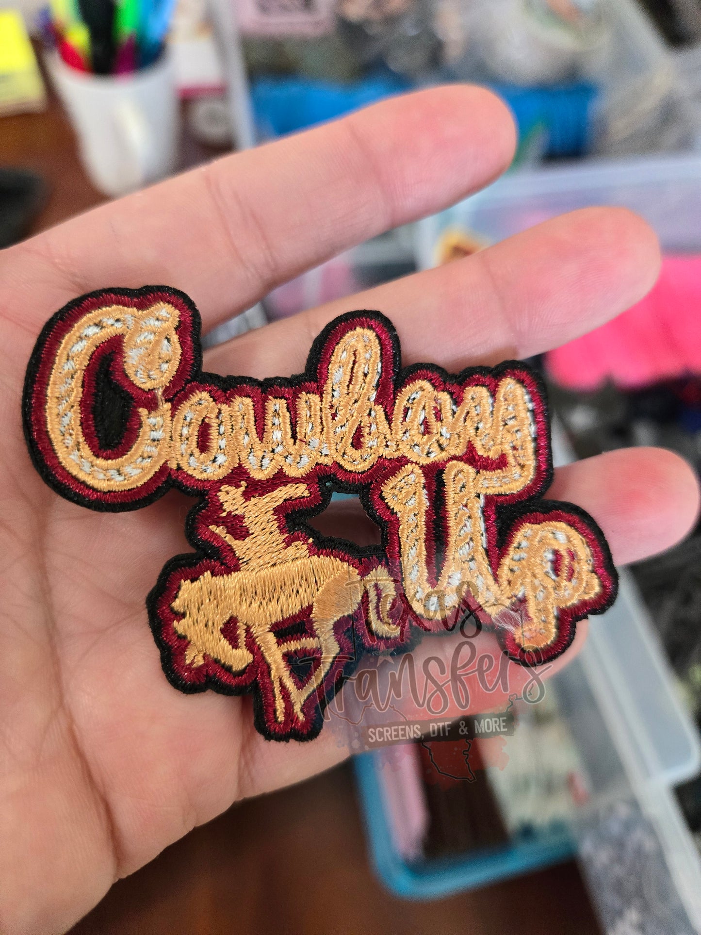 Cowboy Up Iron-On PATCH