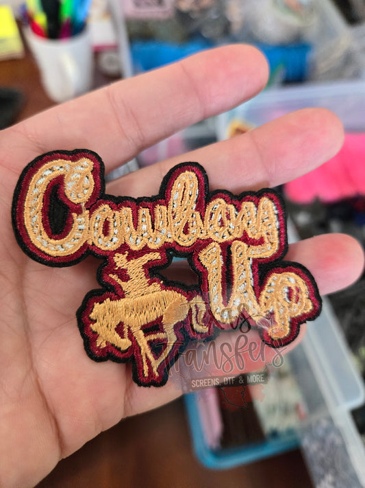 Cowboy Up Iron-On PATCH - Texas Transfers and Designs