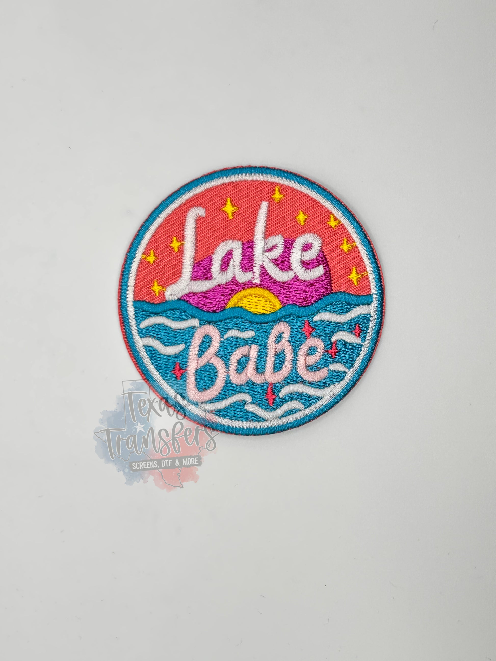 Lake Babe Circle Iron-On PATCH - Texas Transfers and Designs