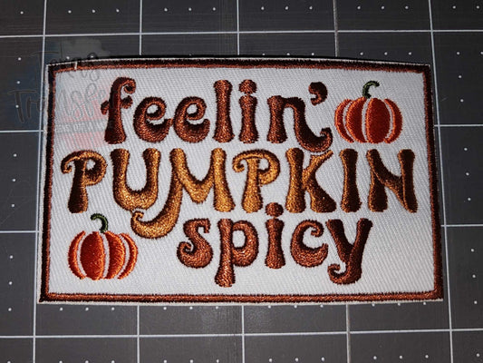 Pumpkin Spicy Iron-On PATCH - Texas Transfers and Designs