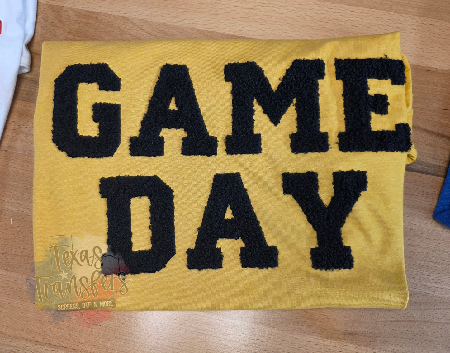 Game Day Fluffy Fuzzy XL Iron-On Patch (Multiple Color Options)