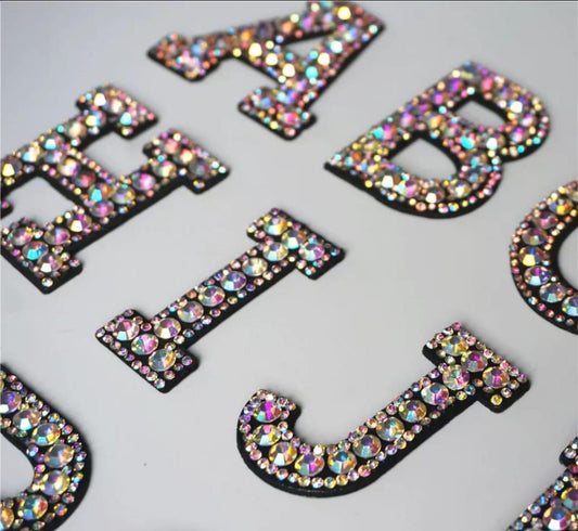 RESTOCK Arriving 8/26 Rhinestone Letters (Iron-On) - Texas Transfers and Designs