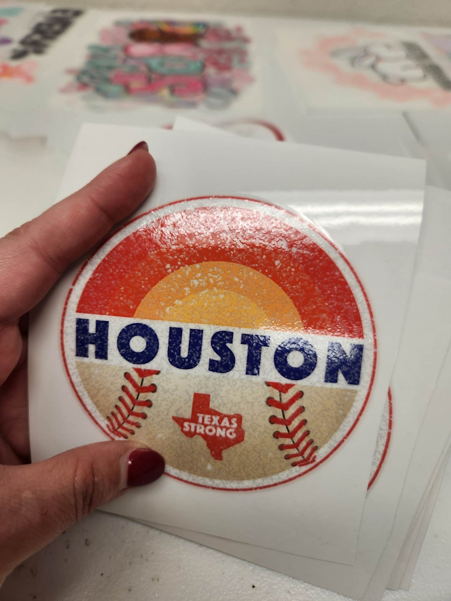 Houston Baseball UV DTF Sticker