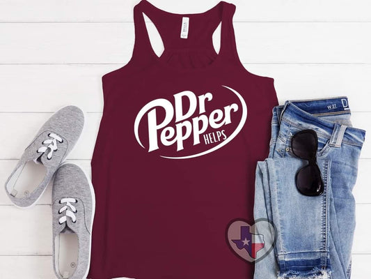 Dr Pepper Helps - Texas Transfers and Designs