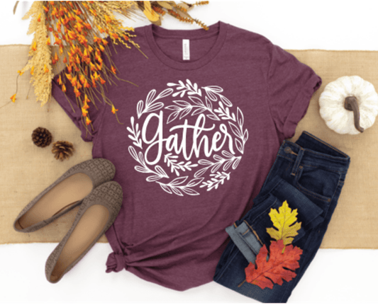 Gather Laurel Wreath - Texas Transfers and Designs
