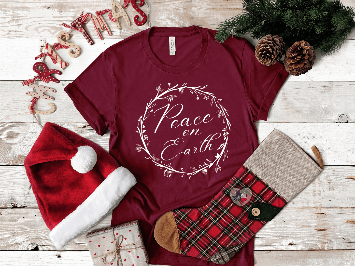 PRE-ORDER Arriving 10/1 Peace On Earth *EXCLUSIVE DESIGN* - Texas Transfers and Designs