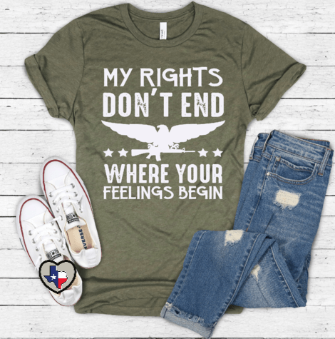 My Rights Don't End WHITE - Texas Transfers and Designs