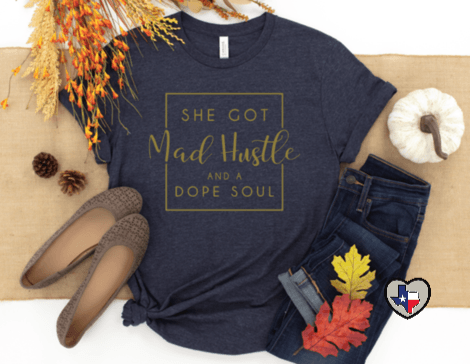 Mad Hustle Dope Soul Metallic - GOLD - Texas Transfers and Designs
