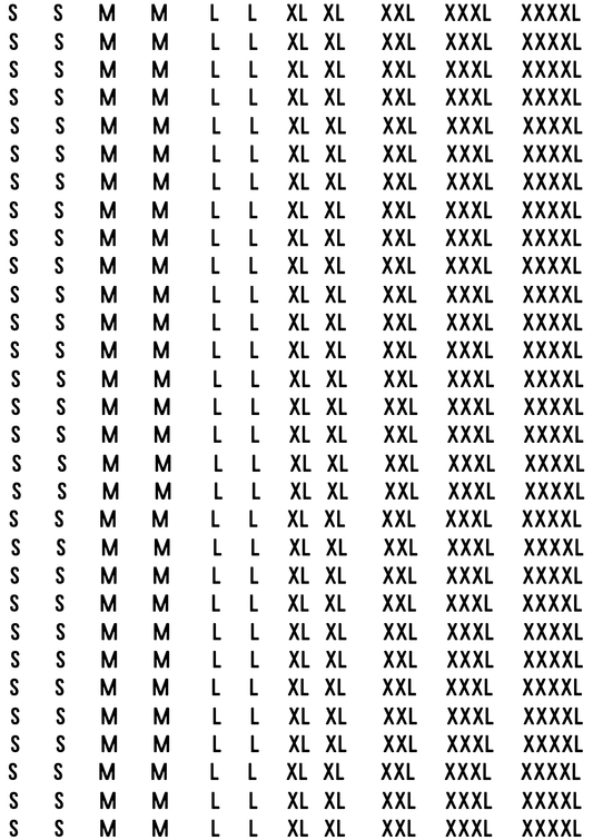 Size Tags - BLACK - Texas Transfers and Designs