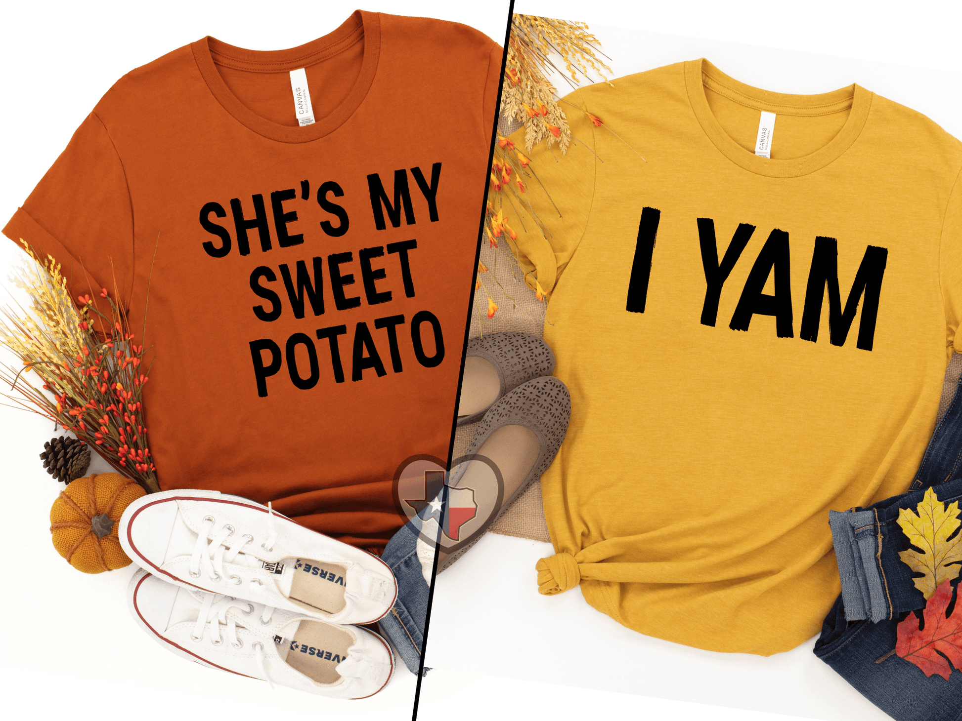 She's My Sweet Potato/I Yam SET - Texas Transfers and Designs
