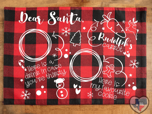 Dear Santa Christmas Placemat/Tray