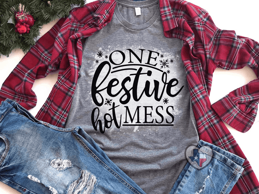 One Festive Hot Mess - Texas Transfers and Designs
