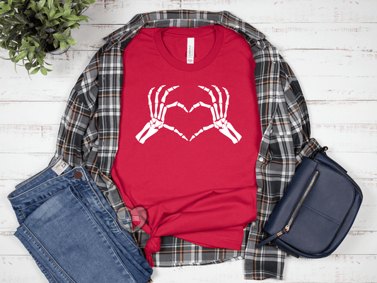 Skeleton Love Hands - Texas Transfers and Designs