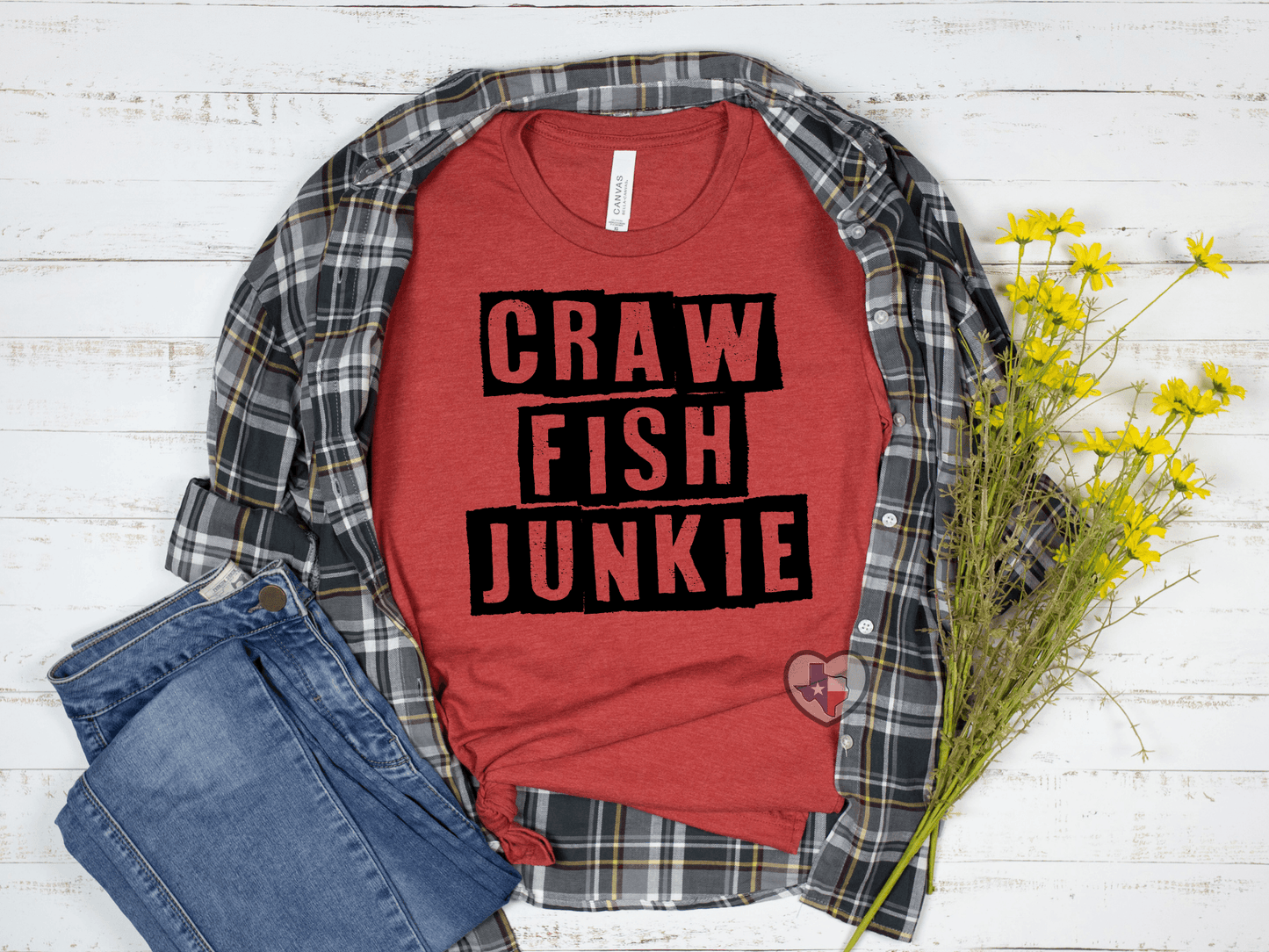 Crawfish Junkie - Texas Transfers and Designs
