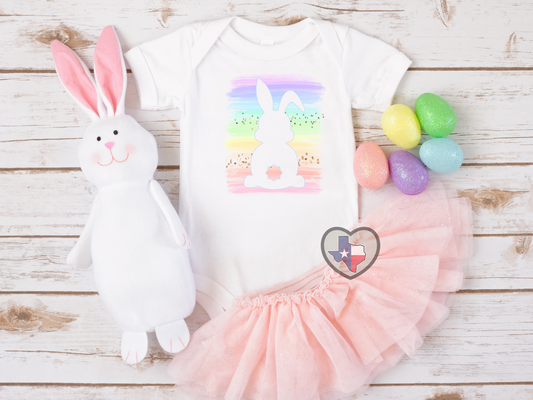 Watercolor Bunny INFANT or POCKET HIGH HEAT