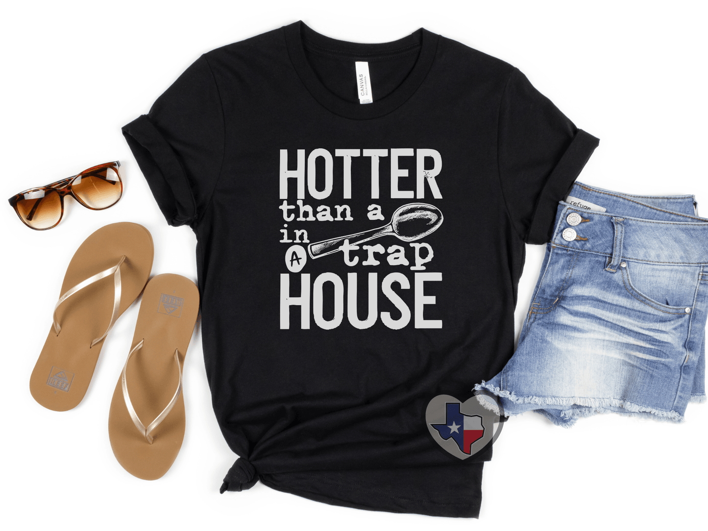 Hotter Than A Spoon In A Trap House (Light Grey) - Texas Transfers and Designs