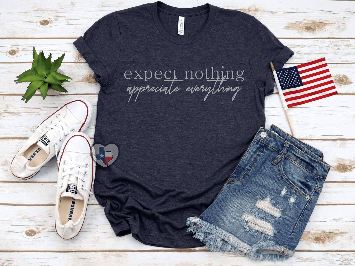 Expect Nothing (Metallic Silver) - Texas Transfers and Designs