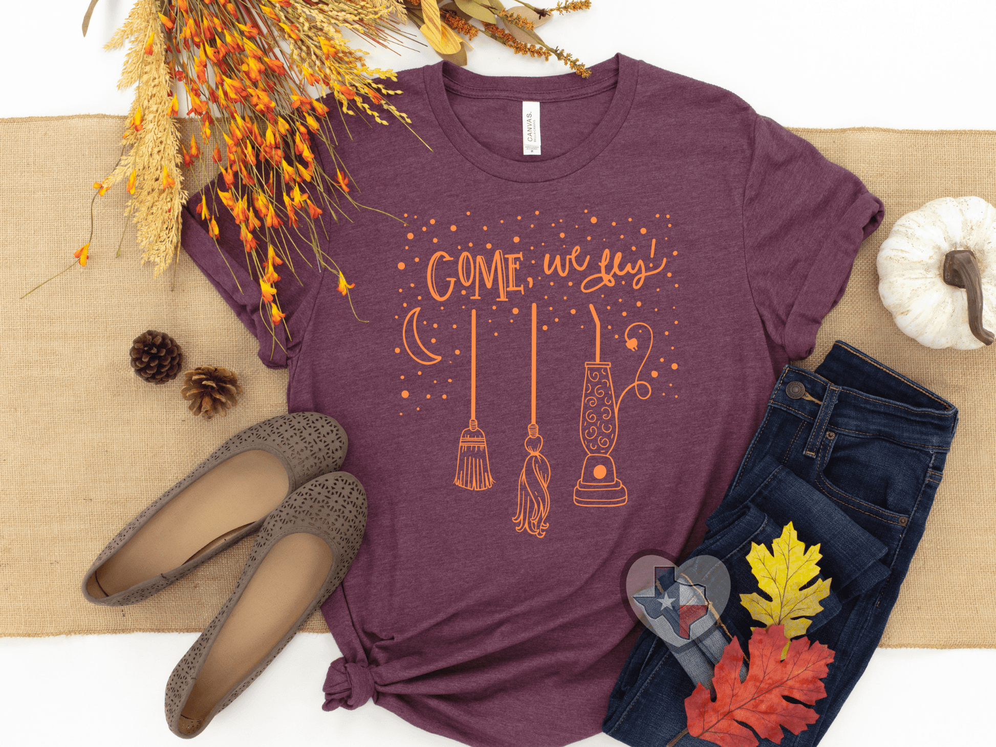 Come We Fly (Orange) - Texas Transfers and Designs