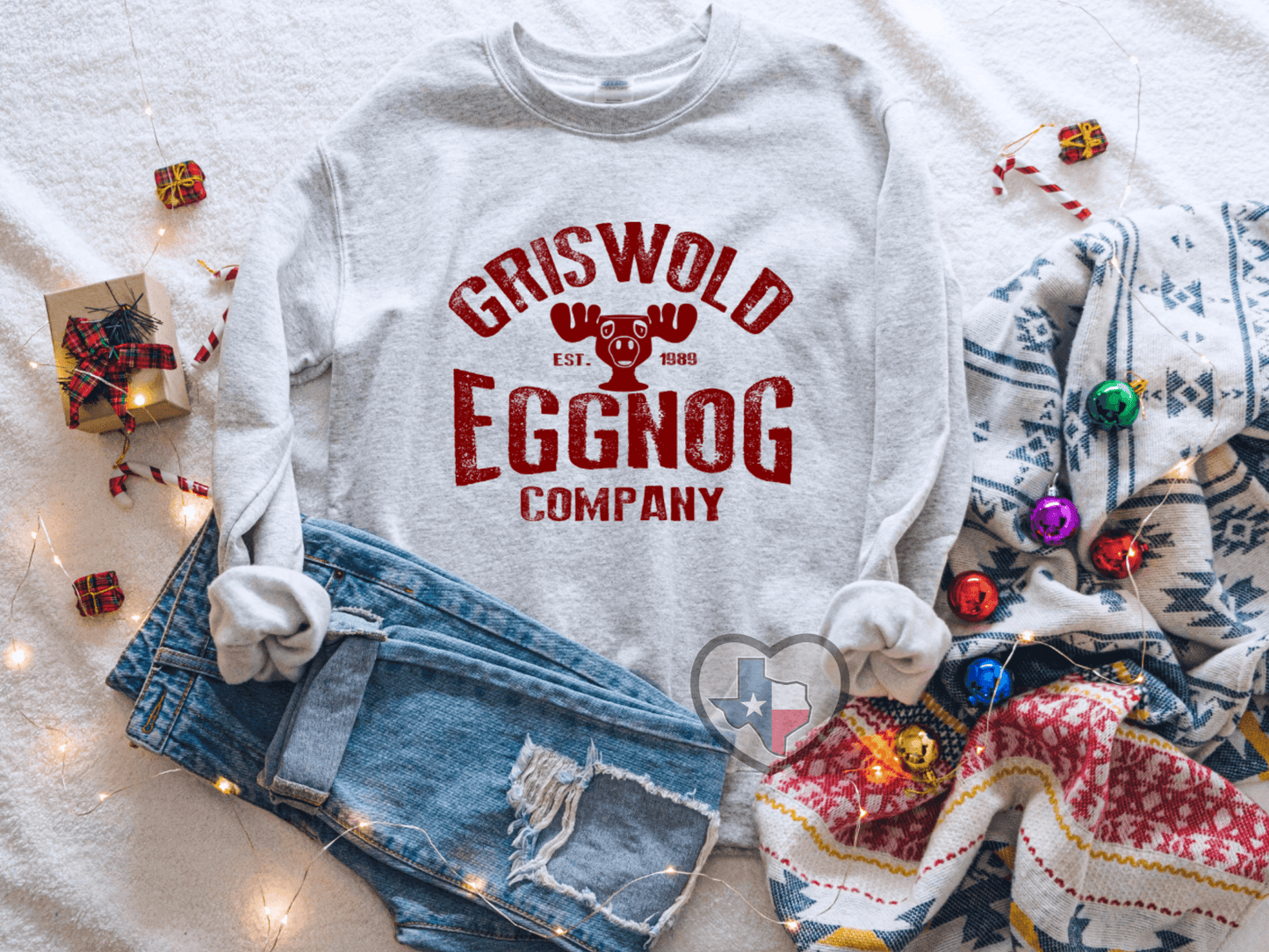 PRE-ORDER Arriving 8/26 Christmas Eggnog (BURGUNDY) - Texas Transfers and Designs