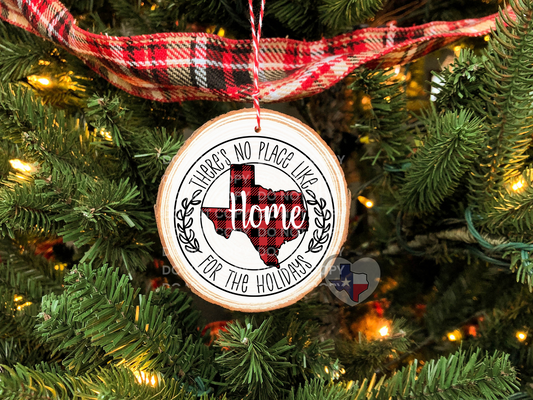 No Place Like Home Texas Ornament DTF - Texas Transfers and Designs