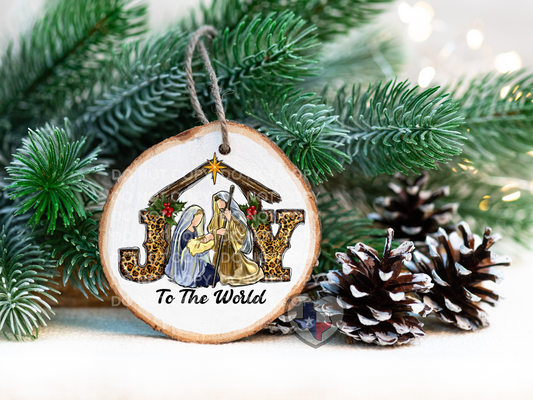 Joy Nativity Ornament DTF - Texas Transfers and Designs