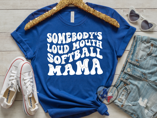 Loud Mouth Softball Mama