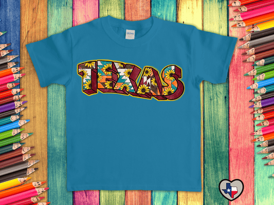 Texas Vintage Sunflower HIGH HEAT - Toddler - Texas Transfers and Designs