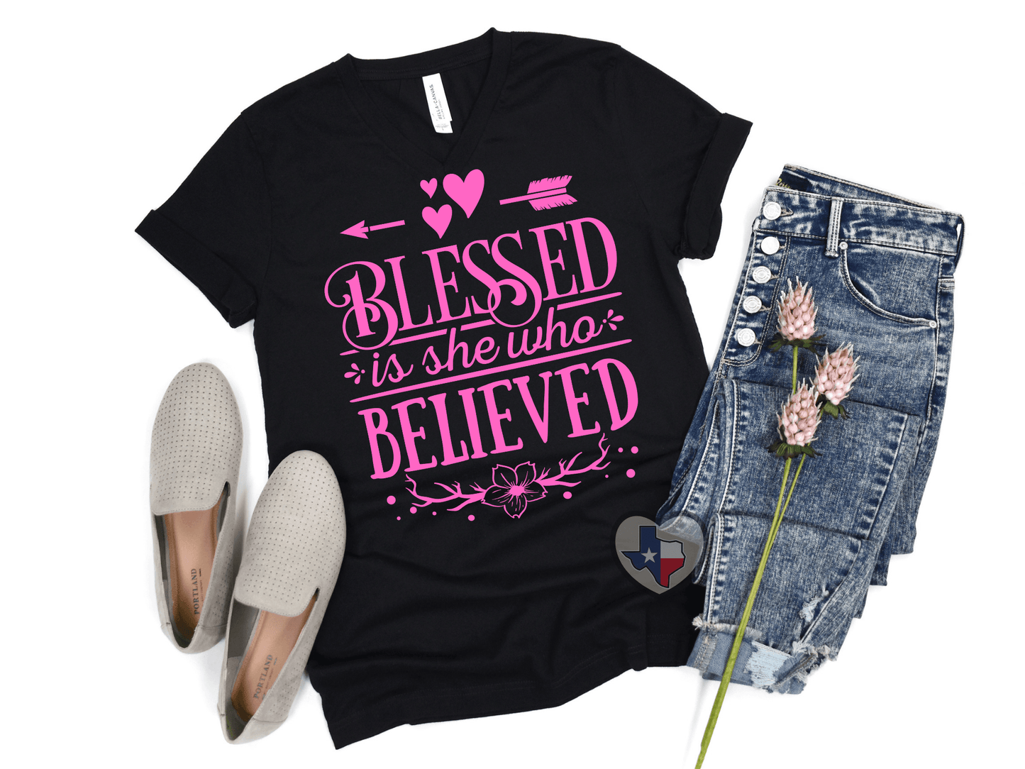 Blessed Is She Who Believed - Texas Transfers and Designs