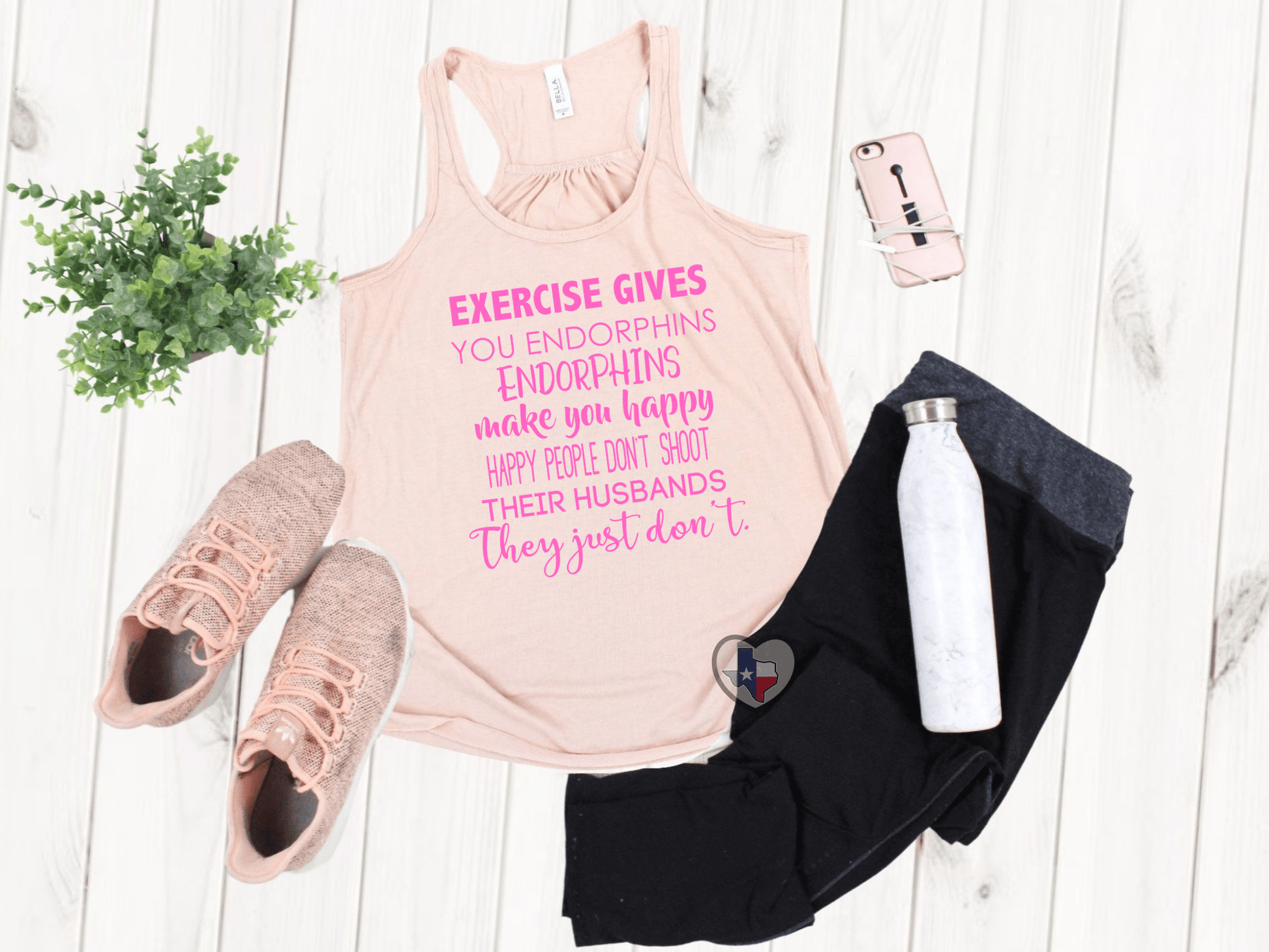 Exercise Gives You Endorphins (Hot Pink) - Texas Transfers and Designs