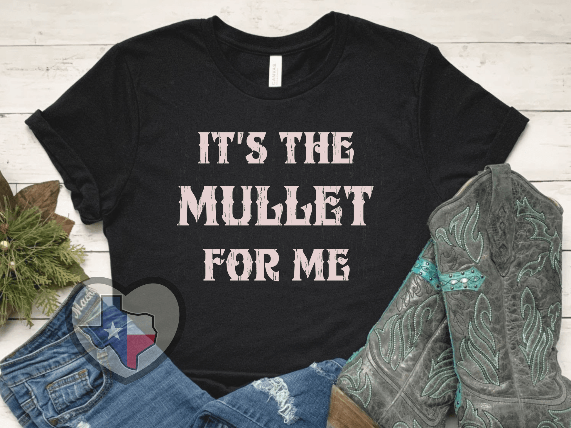 It's The Mullet For Me (CREAM) *EXCLUSIVE* - Texas Transfers and Designs