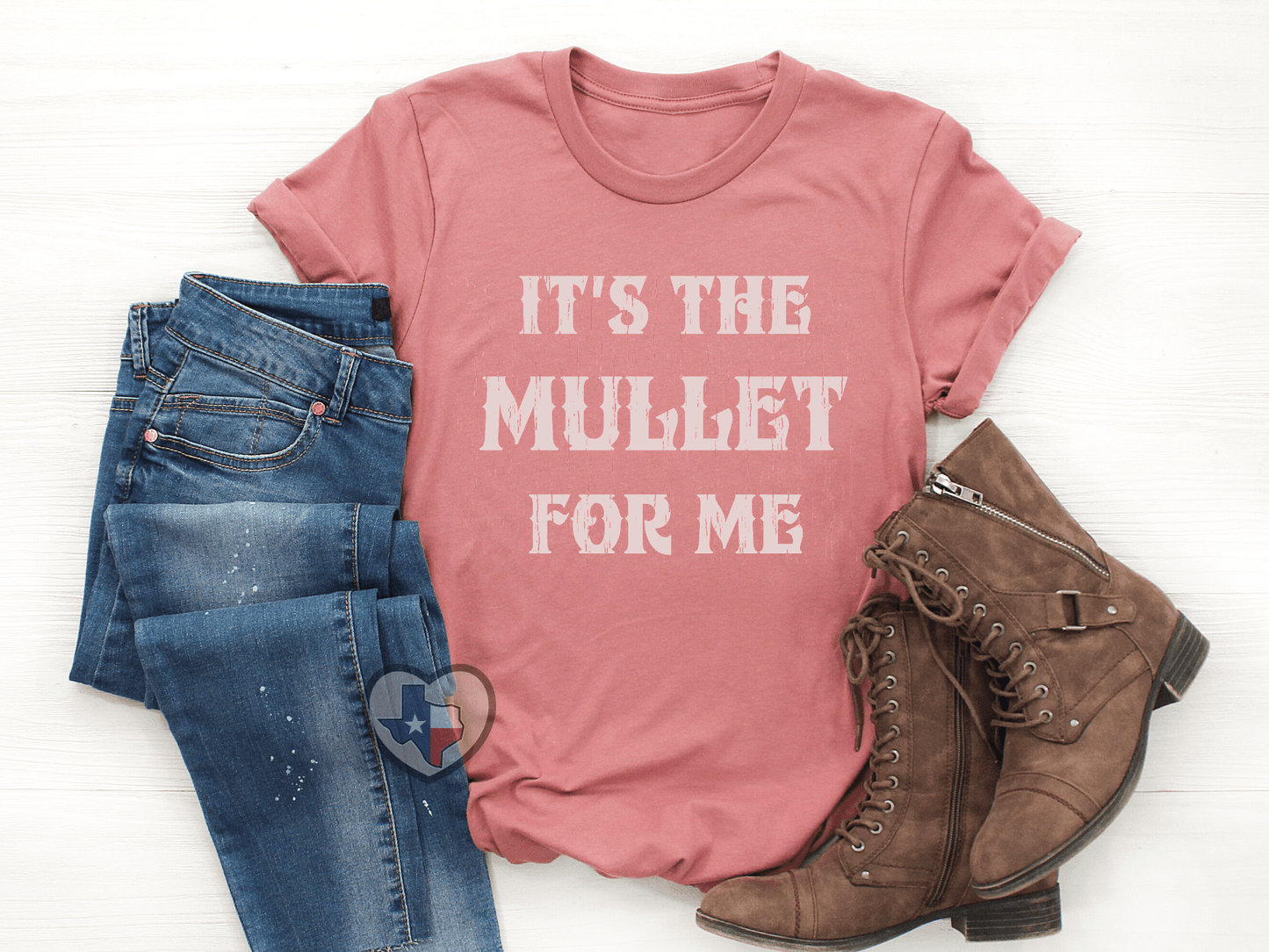 It's The Mullet For Me (CREAM) *EXCLUSIVE* - Texas Transfers and Designs